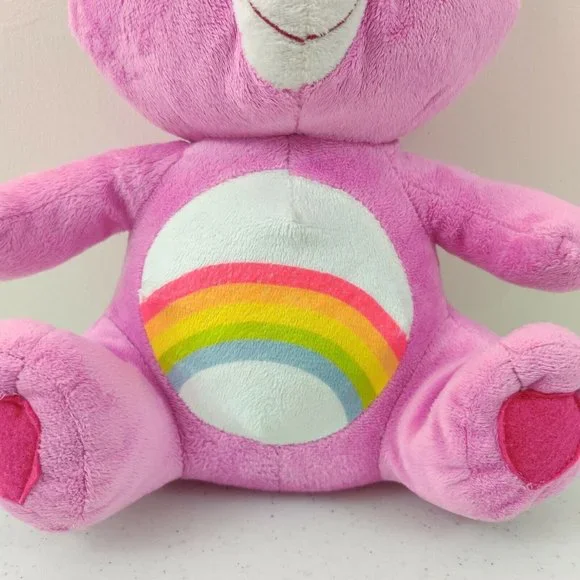 Care Bears Cheer Bear Plush Stuffed Animal Kellytoy 12" Sitting 2016 Pink Toy - Picture 4 of 12